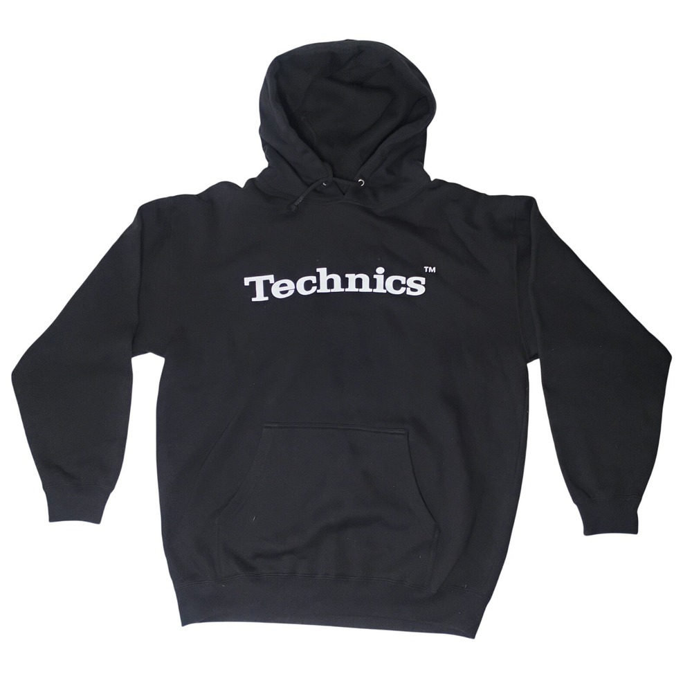 Technics Black Hoodie Size M SL-1200 Official Genuine Vintage 1990's Original DJ